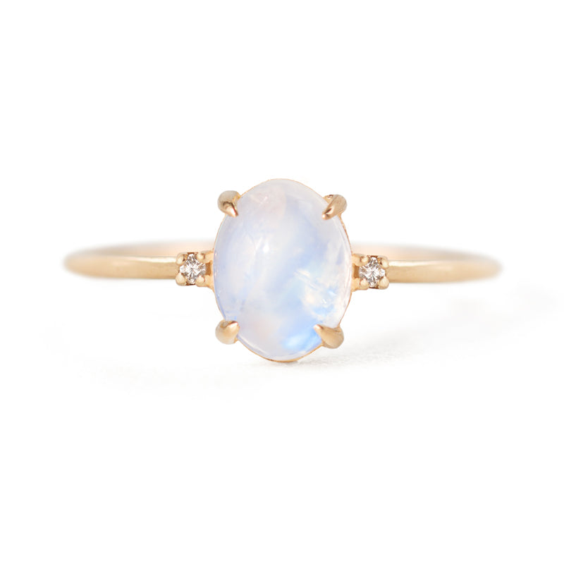 Moonstone Diamond Ring by Jamie Park Jewelry