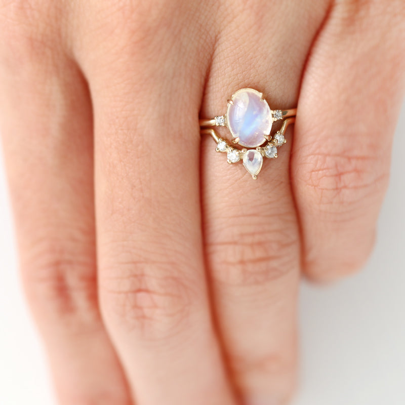 Moonstone + Diamond Ring | Alexis Russell