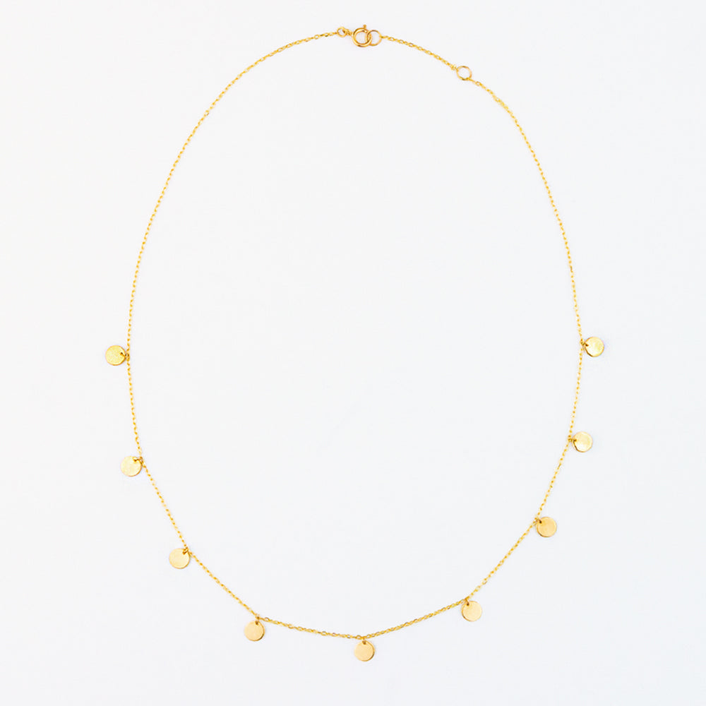 Multi Disc Charm Necklace by Jamie Park Jewelry