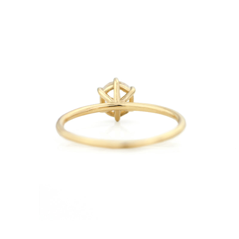 round cut white sapphire ring by jamie park jewelry usa