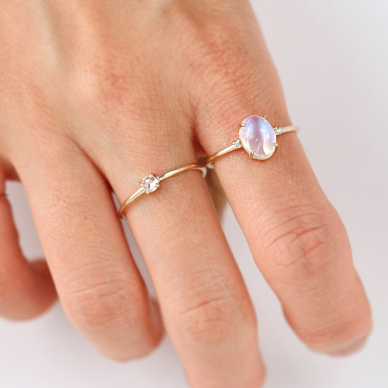 Moonstone Diamond Ring by Jamie Park Jewelry