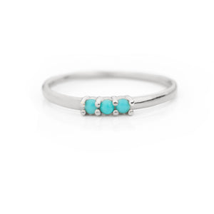 Three Turquoise Ring