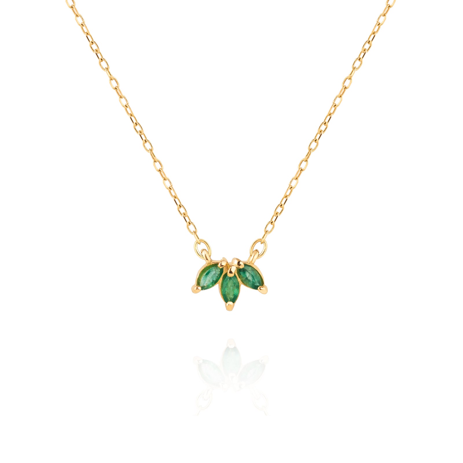 Emerald Trio Necklace by Jamie Park Jewelry